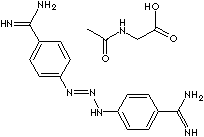 The chemical structure of Diminazene aceturate. Source: http://goo.gl/L5QMUQ